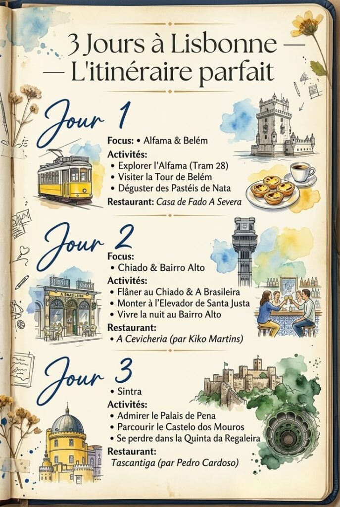 3 jours à Lisbonne l'itinéraire complet