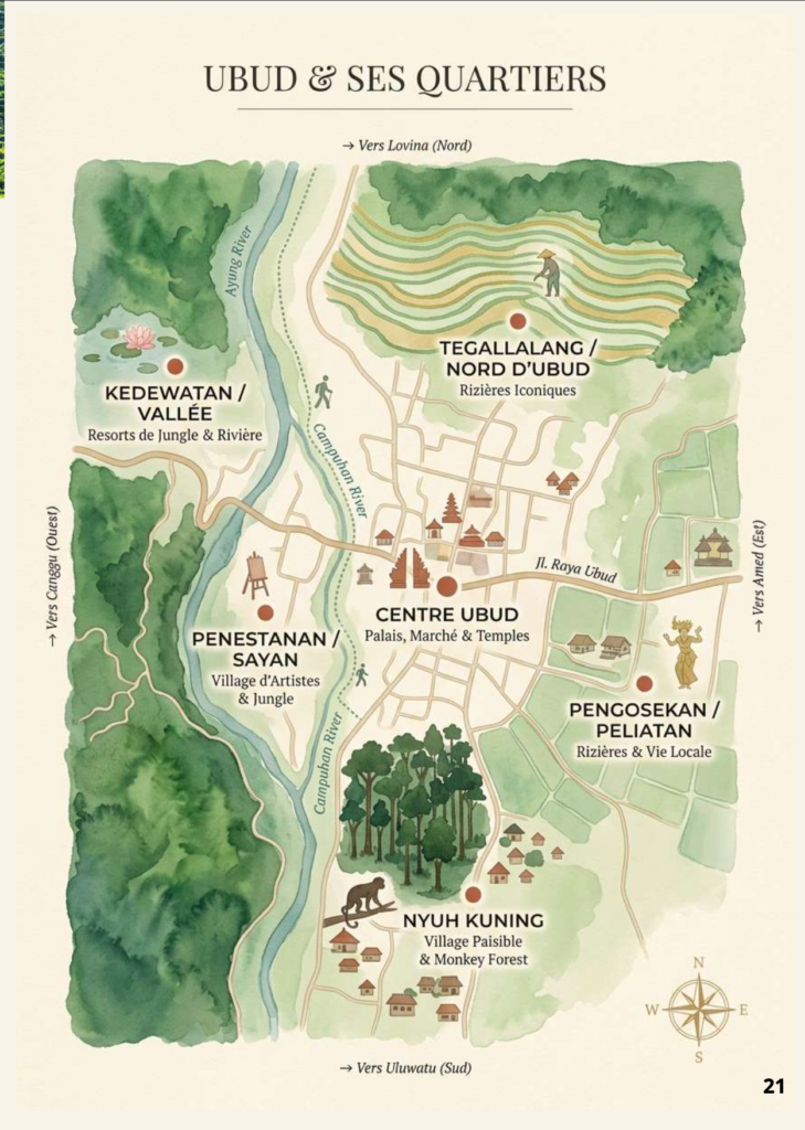 Carte de Ubud
