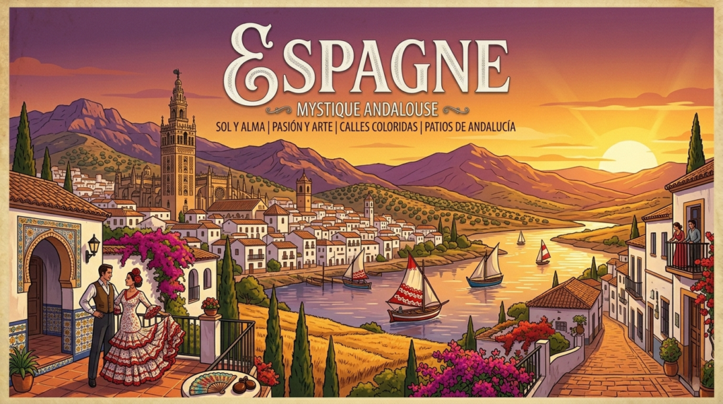 Architecture andalouse et rues colorées d'Espagne