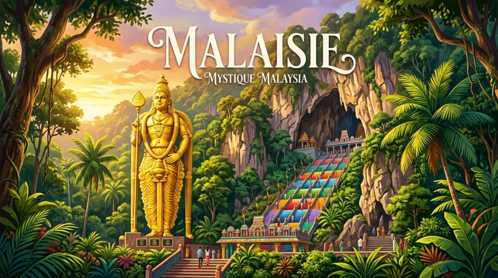 Temple et nature tropicale en Malaisie